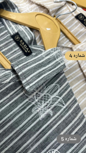 شومیز مانتویی جنس لینن مدل گچی کد 220