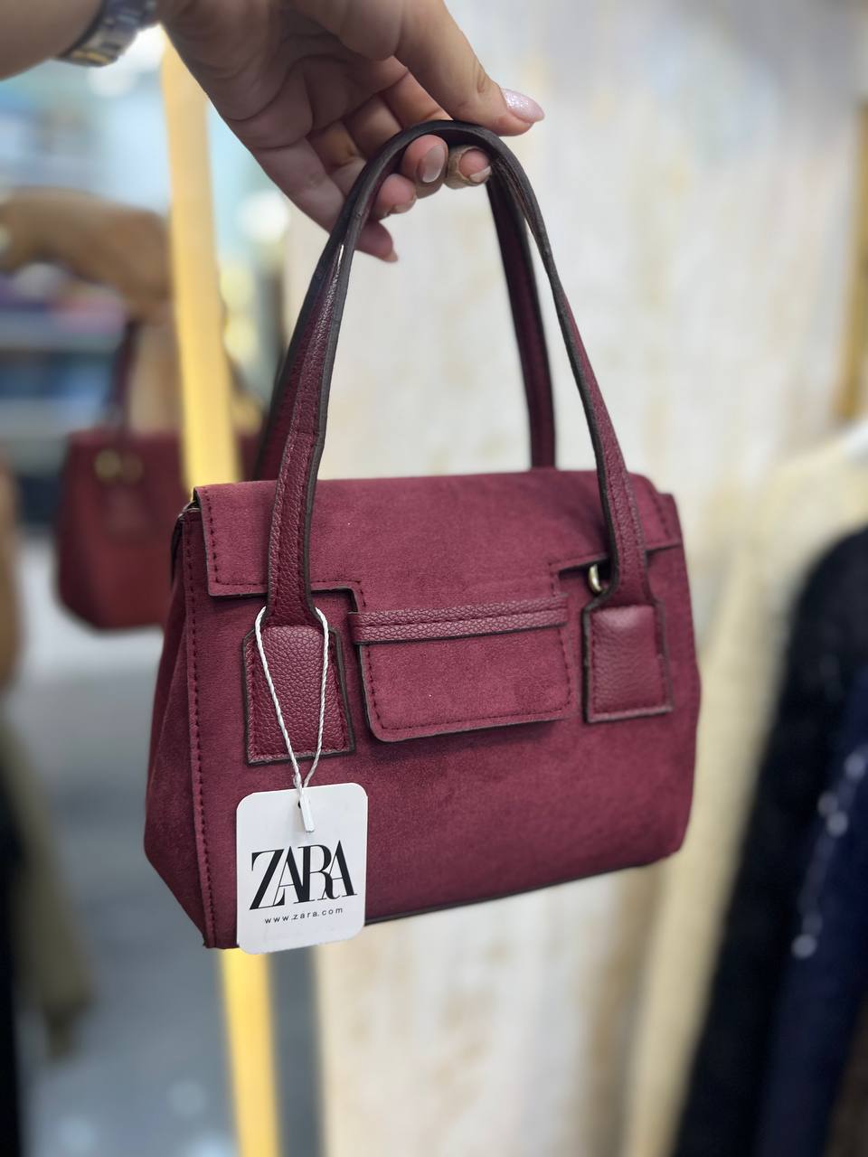کیف مارک  Zara ترکیب جیر و چرم